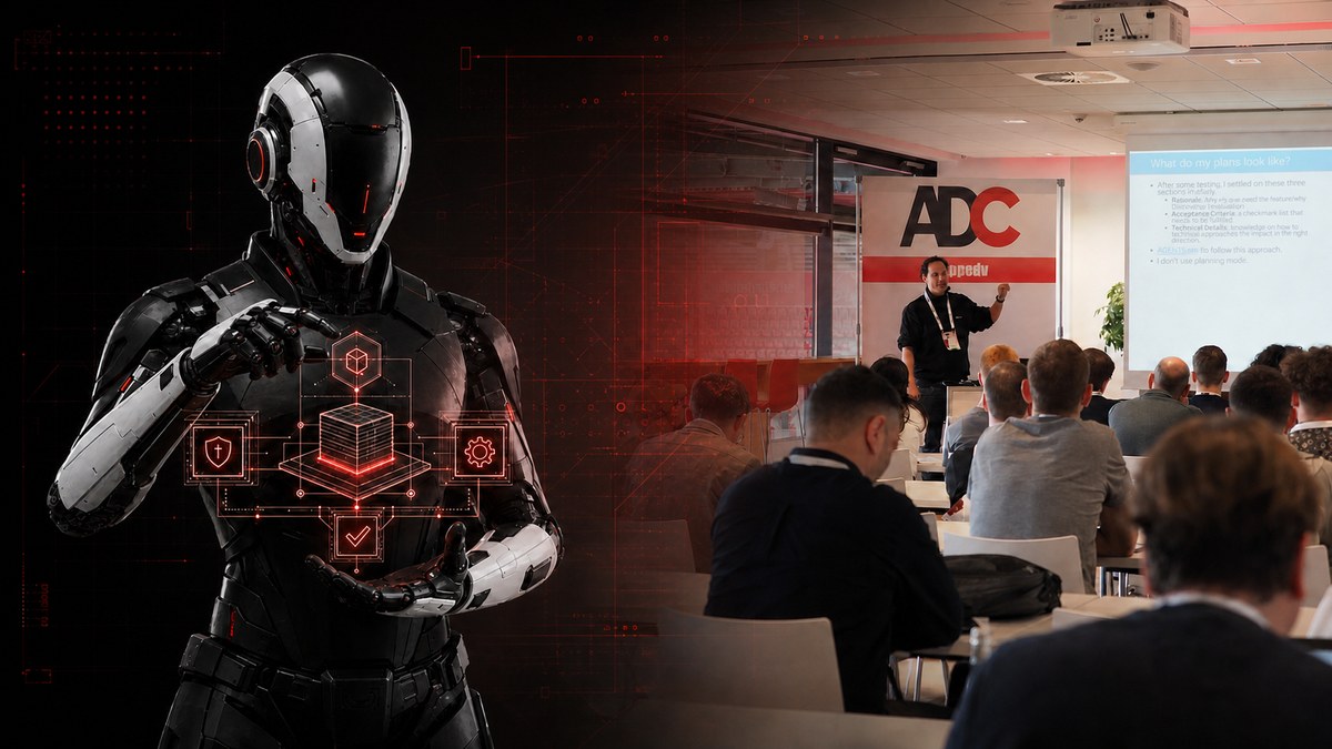 Agentic Engineering Day mit Agentic-Roboter und echter ADC-Konferenzsession